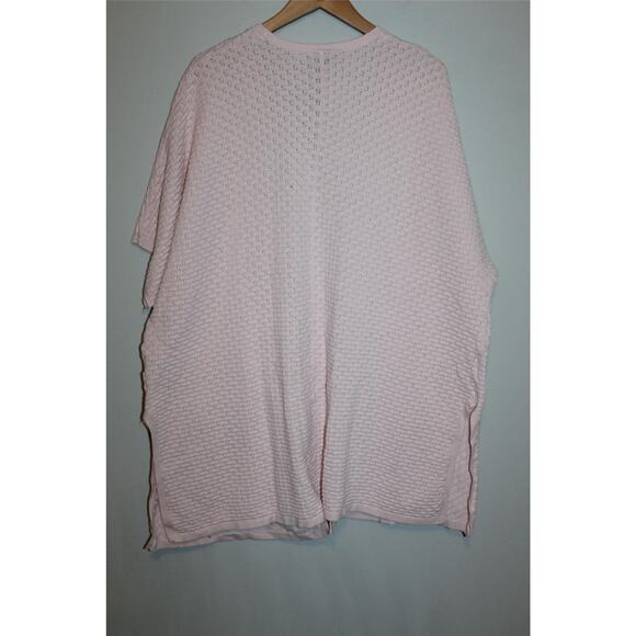 Lane Bryant Dolman Textured Short Sleeve Open Cardigan Pink Plus Size 26/28 - Picture 6 of 10